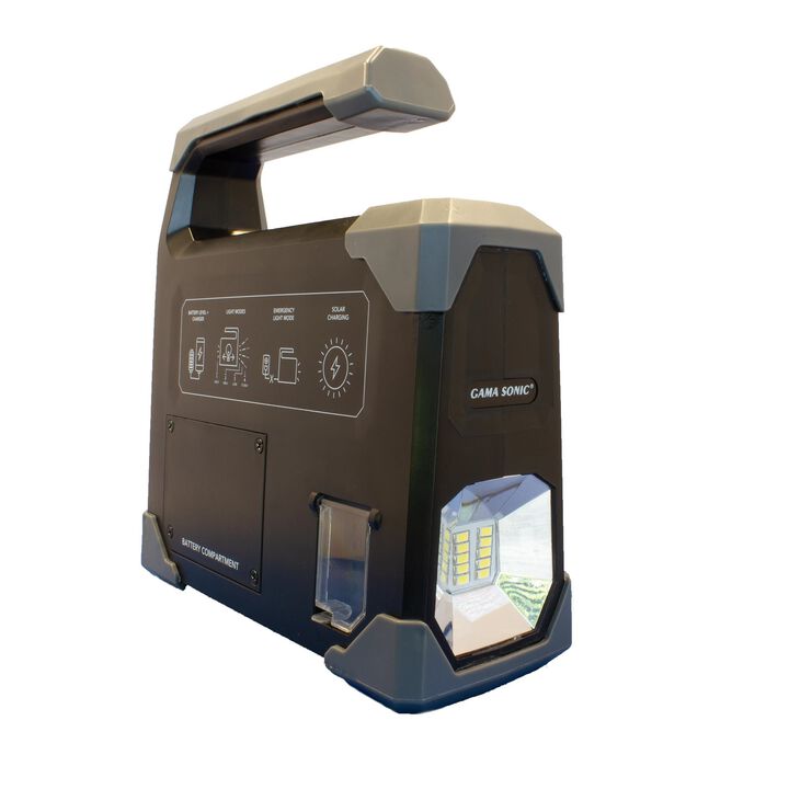 Solar Emergency Flashlight and Camping Lantern with USB Charging Port