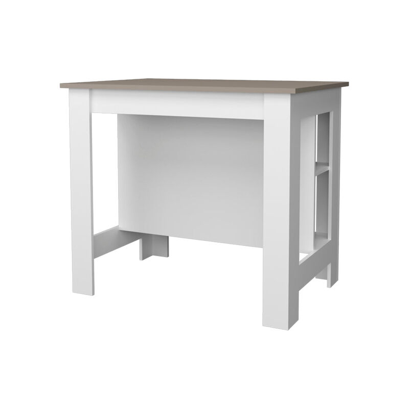 Kitchen Island Ada, Kitchen, Taupe / White
