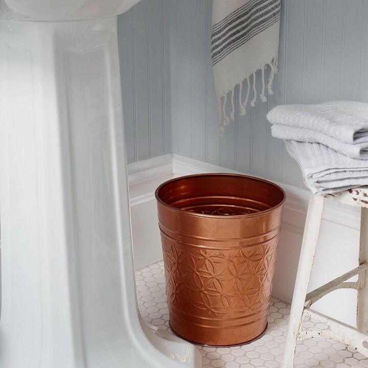 Metal Waste Basket– Bathroom or Bedroom Trash Can