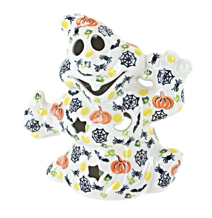 Blue Rose Polish Pottery Pumpkin Patch Ghost