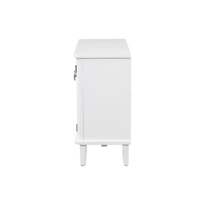 Merax Solid Wood Veneer Storage Cabinet