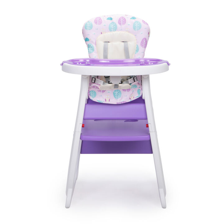 Convertible High Chair with Safety Belt and Feeding Tray