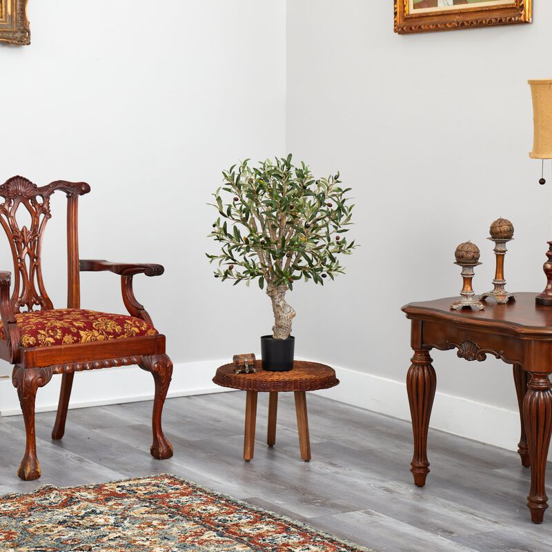 Hivvago 2 Feet Olive Artificial Tree