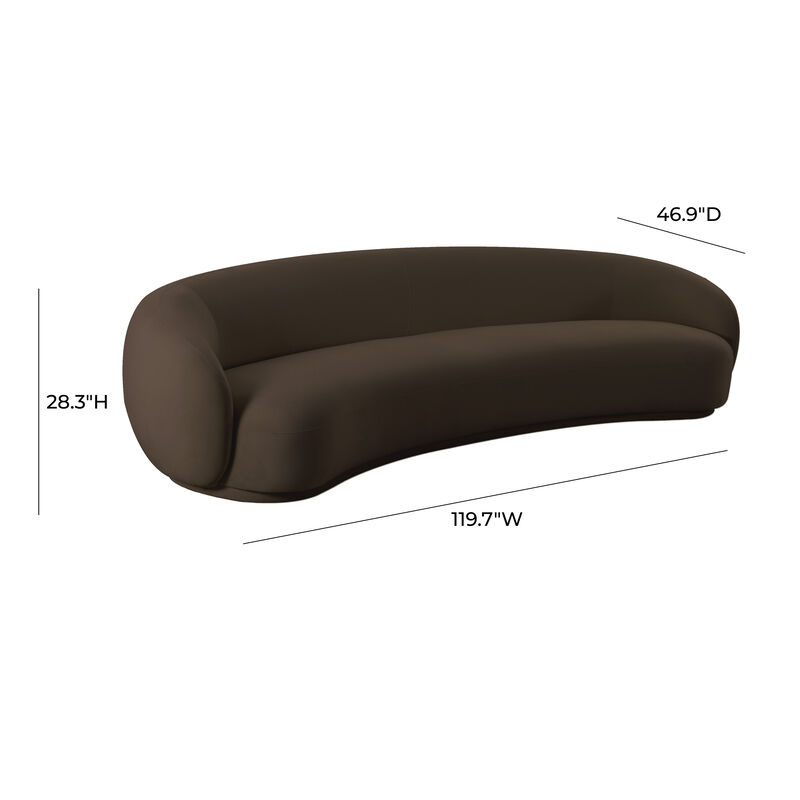 Kendall Chocolate Brown Velvet Sofa