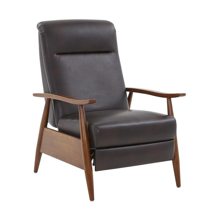 Comfort Pointe Solaris Wood Arm Push Back Recliner - Burnished Brown