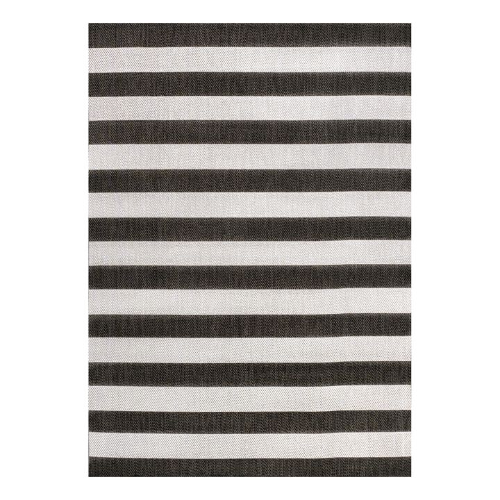 Negril Two Tone Wide Stripe Indoor/Outdoor Area Rug