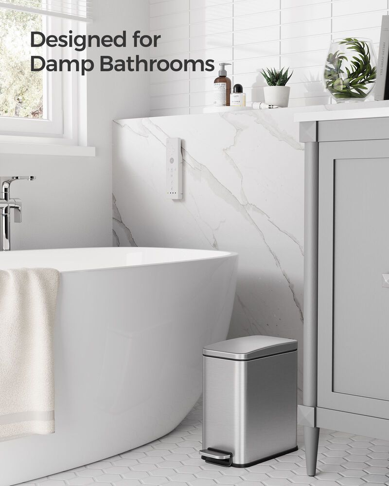 Bathroom Trash Can and Toilet Brush Set
