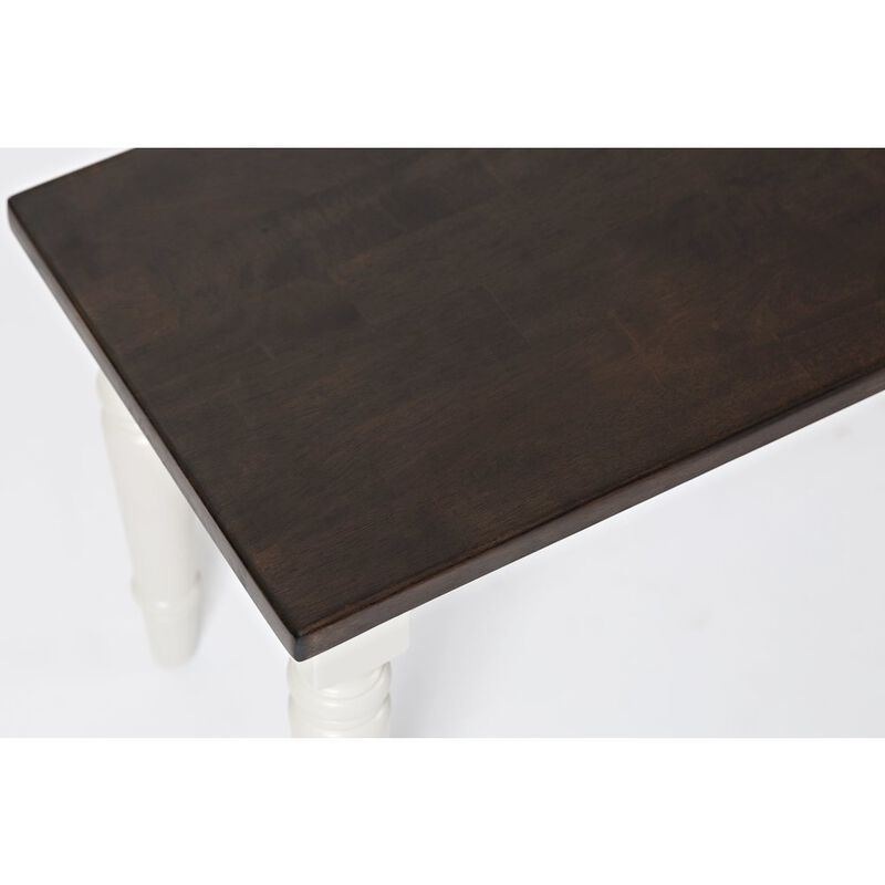 Jofran Orchard Park Farmhouse Solid Rubberwood 76 Bench
