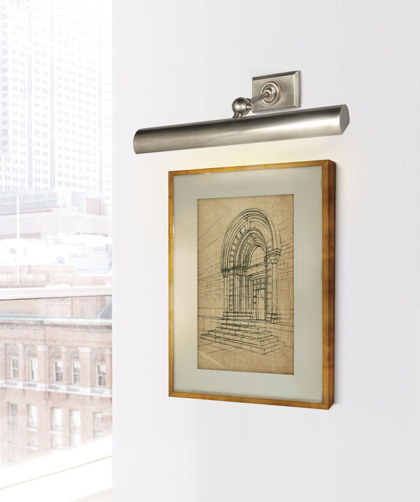 18" Cabinet Maker's Picture Light in Antique Nickel