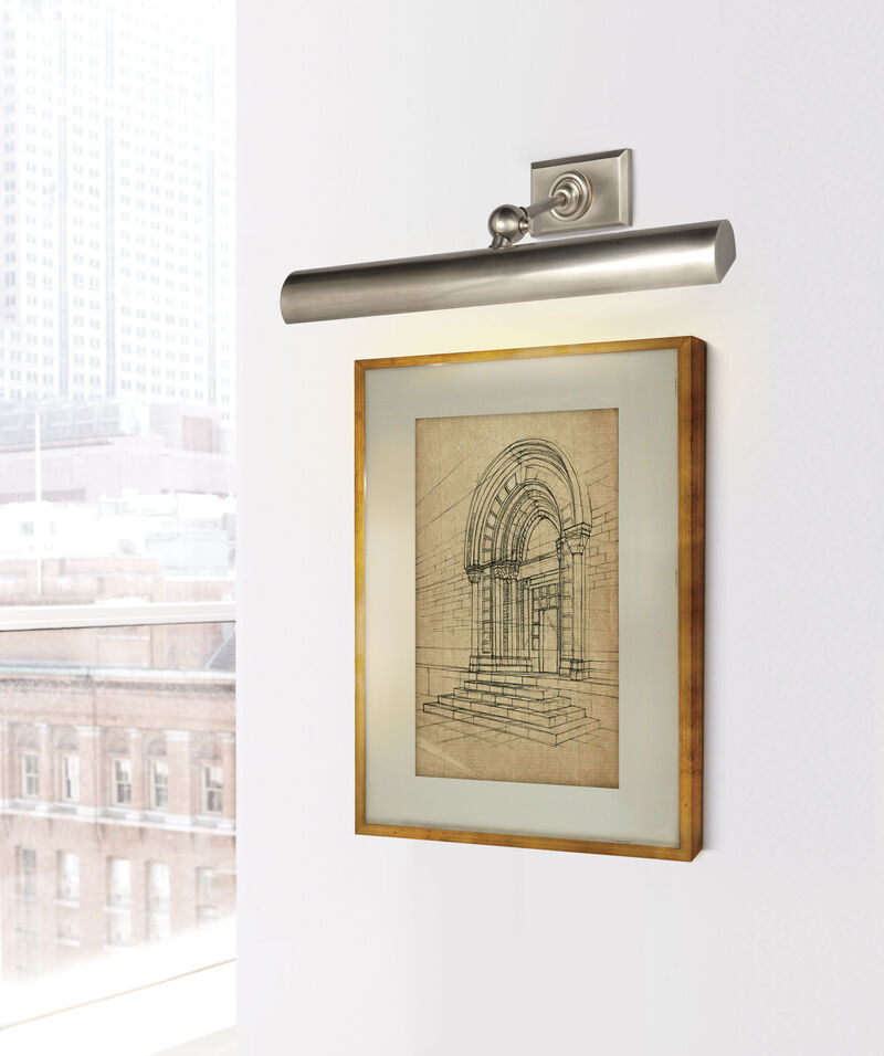 18" Cabinet Maker's Picture Light in Antique Nickel