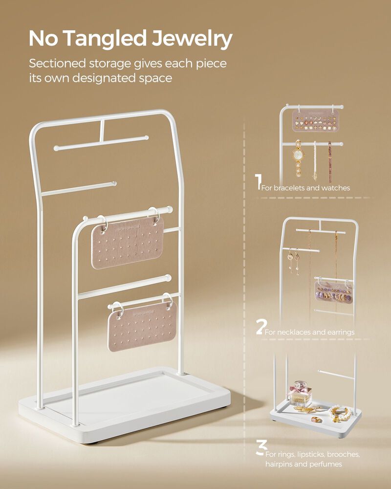 Jewelry Stand with 6 Hanging Rods