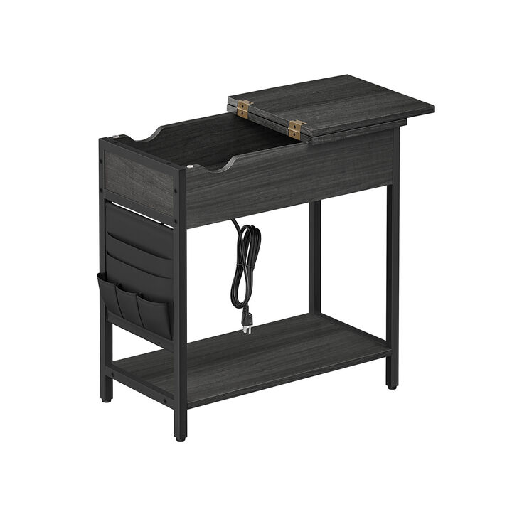 Sofa Side Table with Power Outlet - Convenient Table for Charging Devices and Stylish Decor