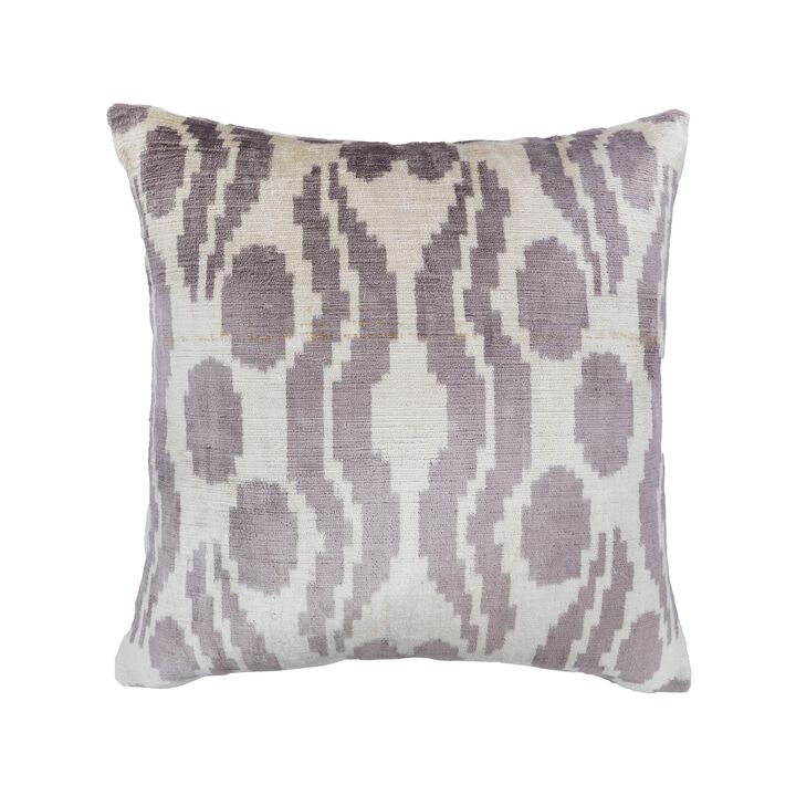 Chintamany Silk Velvet Ikat Pillow, 20" X 20" Case Only