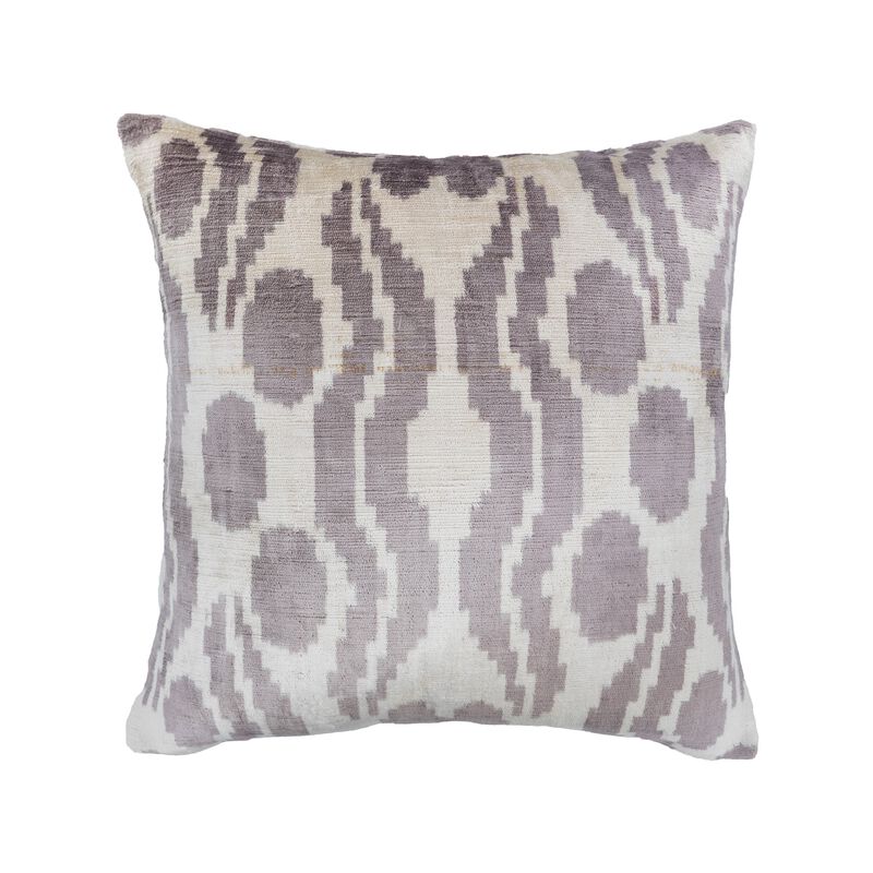 Chintamany Silk Velvet Ikat Pillow, 20" X 20" Case Only