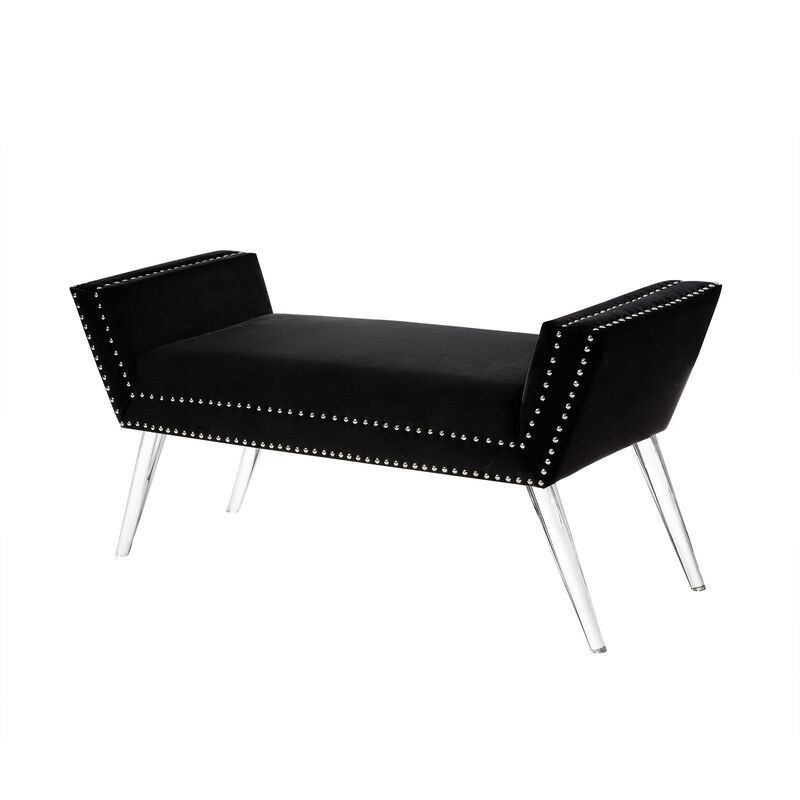 Inspired Home Janelle Velvet Bench