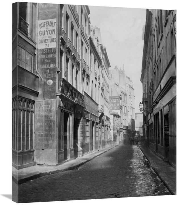 Paris, 1865 - Rue des Bourdonnais de la rue de Rivoli-Canvas Art-24.9x30