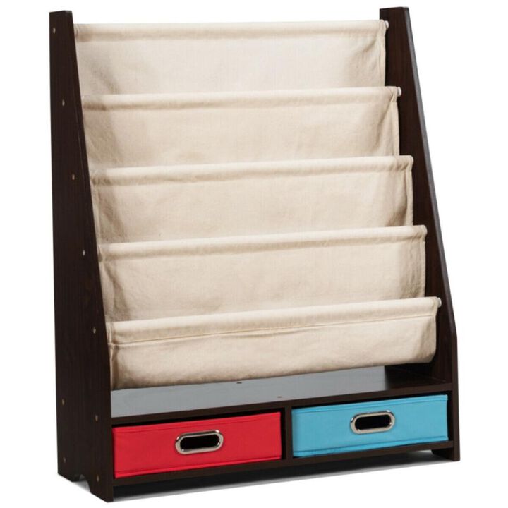 Hivvago Kids Book and Toys Organizer Shelves