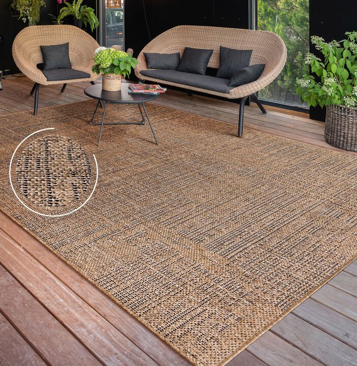 Indoor & Outdoor Rug Bohemian Style in Mottled Beige