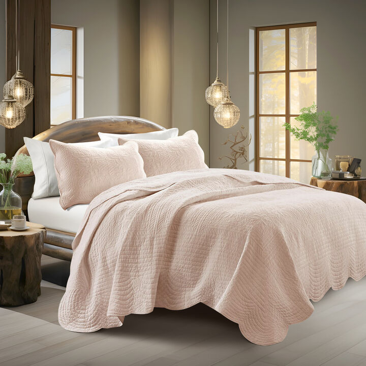 Gracie Mills Salvatore 6-Piece Reversible Cottage-Inspired Scalloped Edges Daybed Set