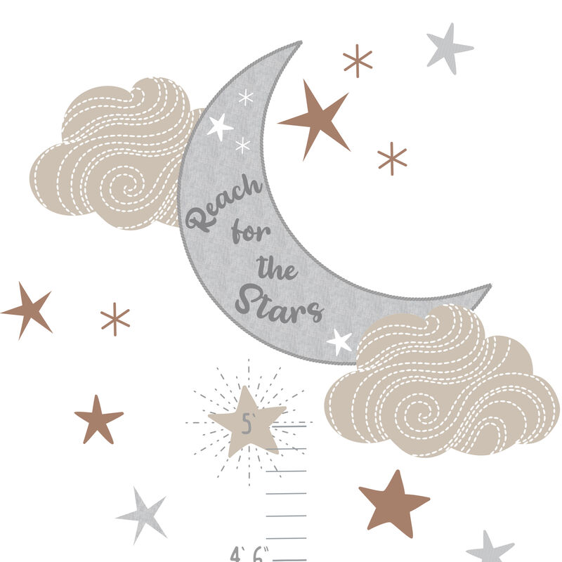 Lambs & Ivy Celestial Moon & Stars Toddler/Kids Growth Chart Wall Decal/Sticker