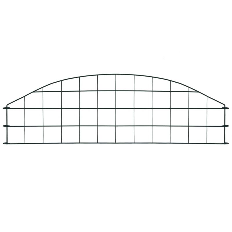 vidaXL Arched Pond Fence Set 30.4"x10.2" Green