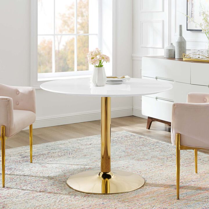 Modway - Verne 40" Dining Table Gold White