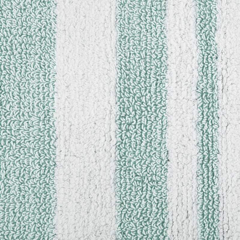 Gracie Mills Cecelia Casual Stripes Cotton Reversible Bath Rug  - 20x30"