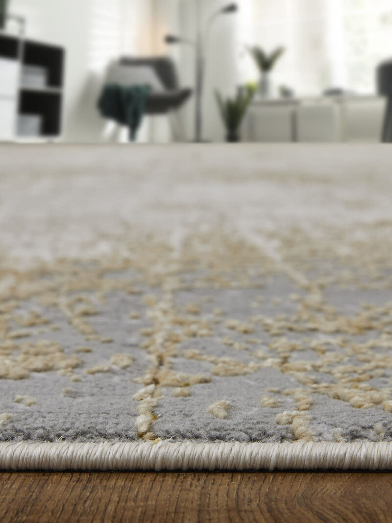 Aura 39LNF 3'11" x 6' Ivory/Brown/Gray Rug