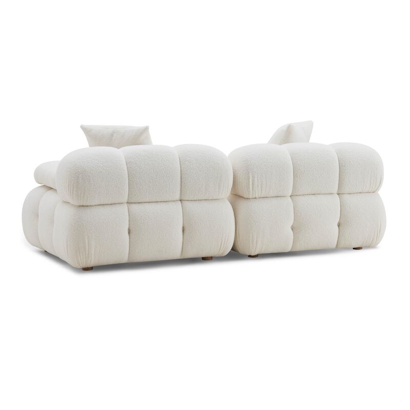 Calliope Cafe Au Lait Performance Velvet Modular Loveseat