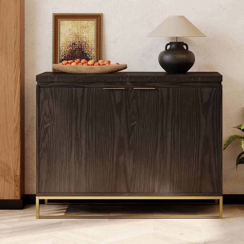 2-door Storage Cabinet,Antique brown