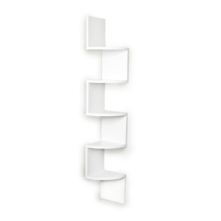 Large Laminated Corner Wall Mount Shelf