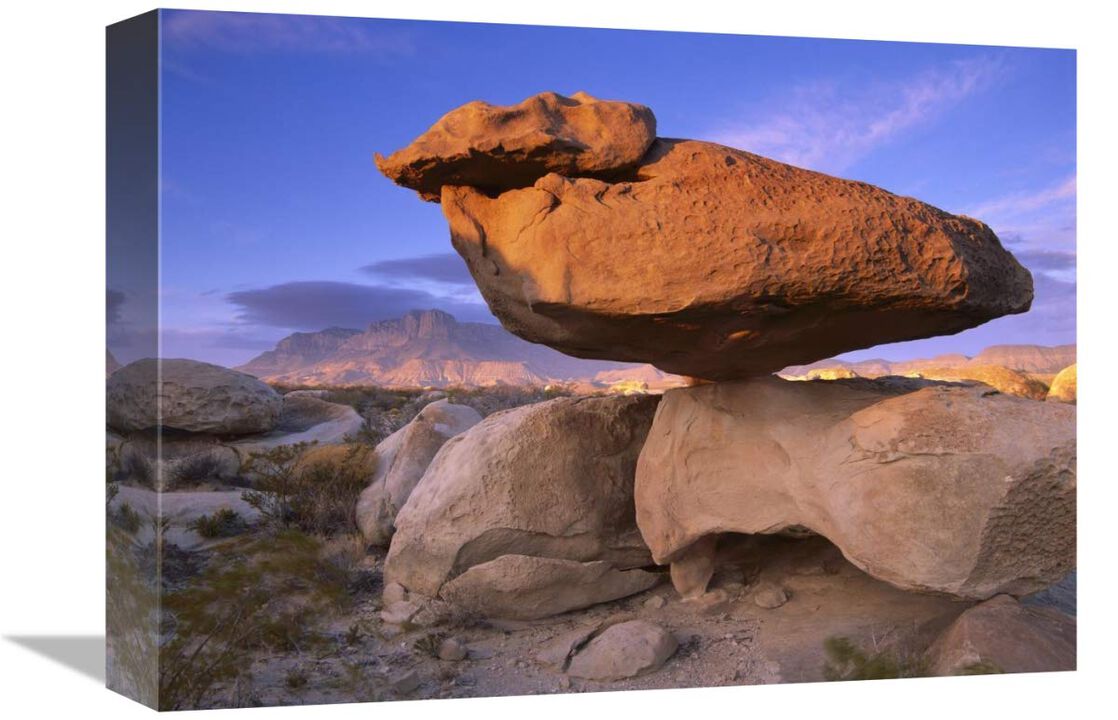 El Capitan and Balanced Rock, Guadalupe Mountains National Park, Texas-Canvas Art-16x12