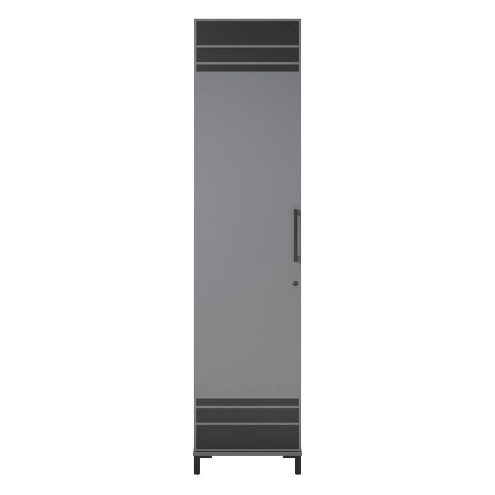 Shelby Tall 1 Door Garage Storage Cabinet, Graphite Gray