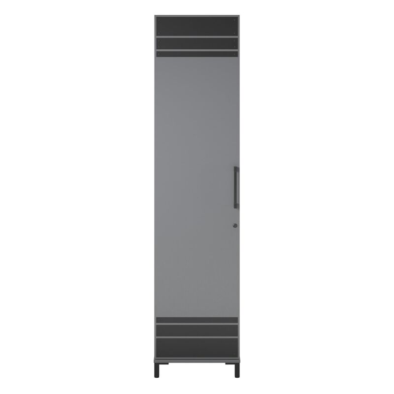 Shelby Tall 1 Door Garage Storage Cabinet, Graphite Gray