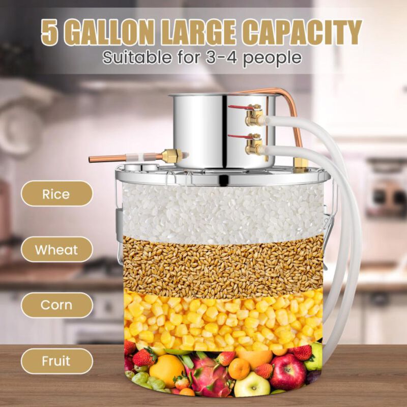 Hivvago 5 Gal 40 L Water Juicer Maker with 2 Stainless Steel Pots