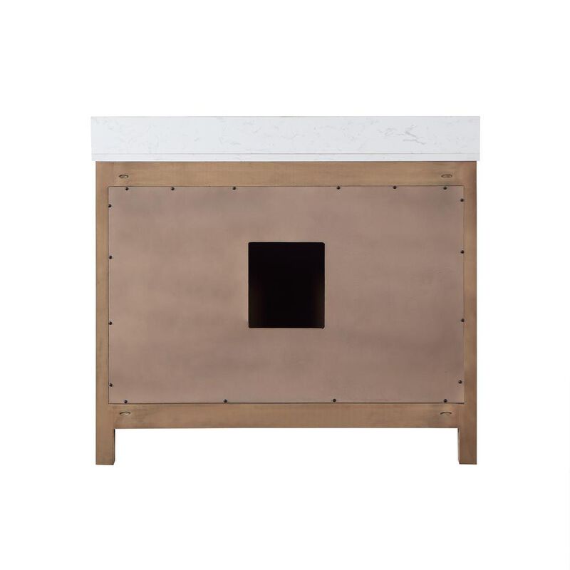 Altair 42 Single Bathroom Vanity Set in Brown Pine without Mirror