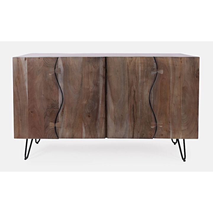 Jofran Nature's Edge Solid Acacia 54-Inch Modern Server Storage Cabinet