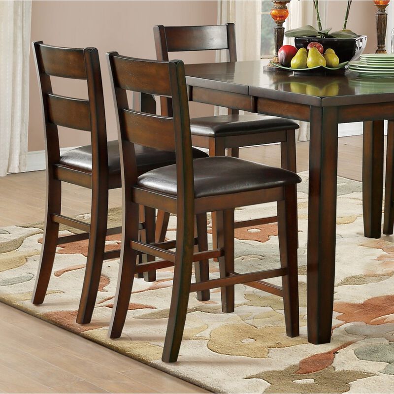 Wooden Counter Height Chairs Set of 2