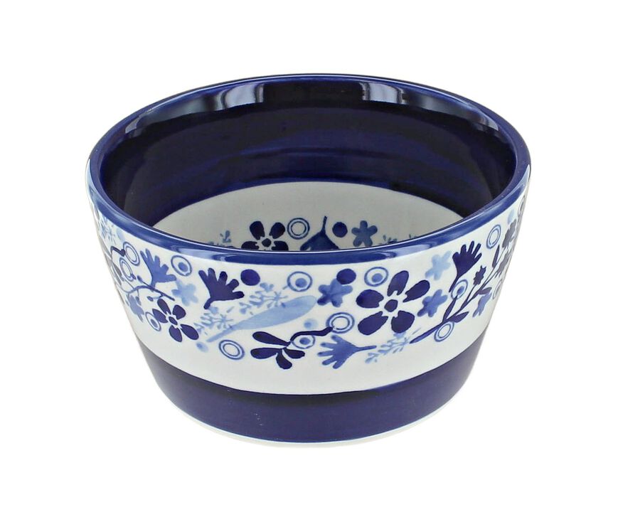 Blue Rose Polish Pottery Small Deep Serving Bowl