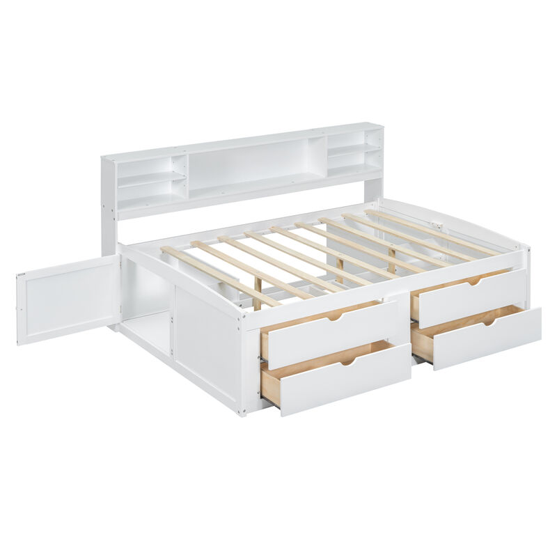 Merax Wood Daybed with Storage Cabinets