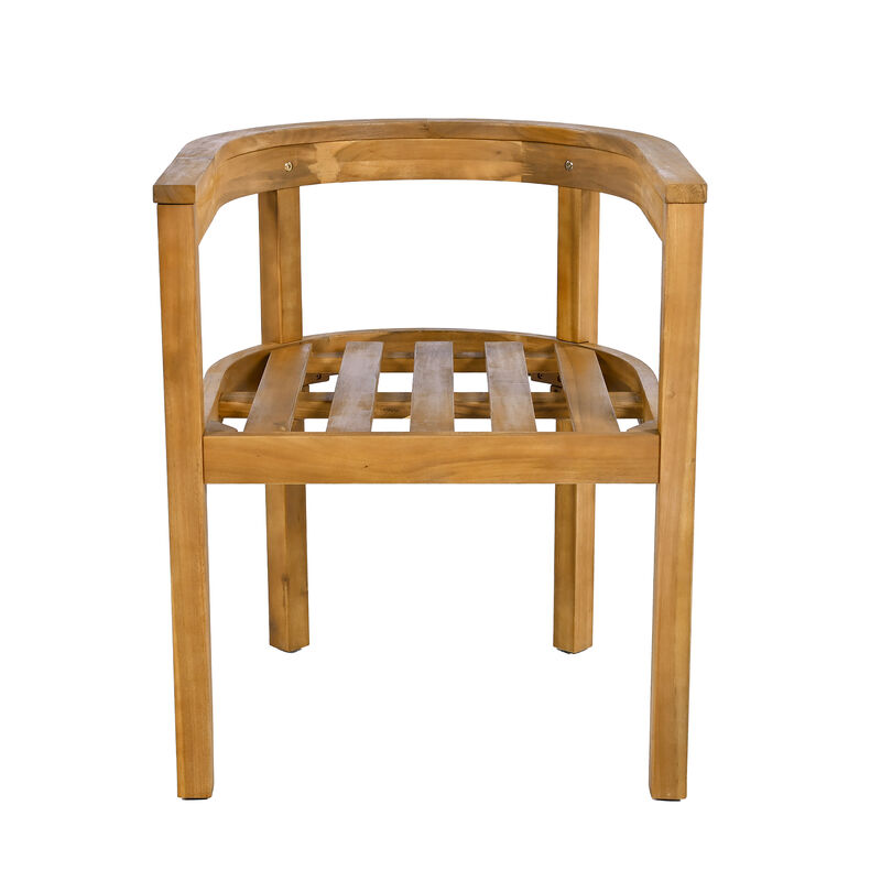 Merax Outdoor Acacia Wood Dining Chair