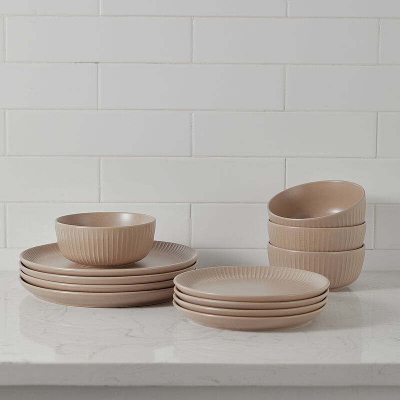 Stone Lain Logan Stoneware 24 Piece Dinnerware Set