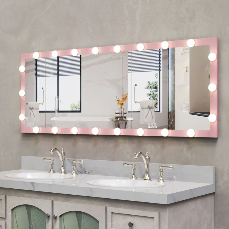 Full Length Hollywood Mirror with Lights & Touch Control