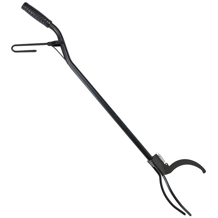 Sunnydaze 36 in Steel Spring-Loaded Firewood Log Grabber Claw