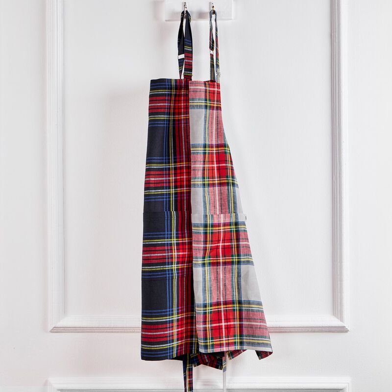 Solino Home 100% Pure Linen Bib Apron 33 x 30 Inch