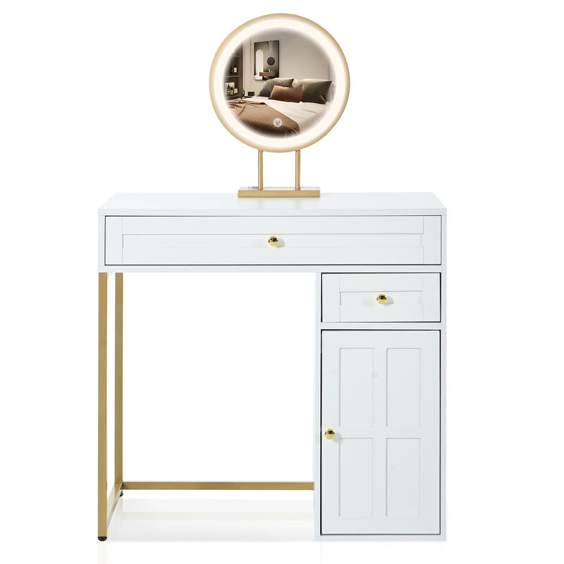 Merax Luxury Makeup Vanity Desk with Lighted Mirror