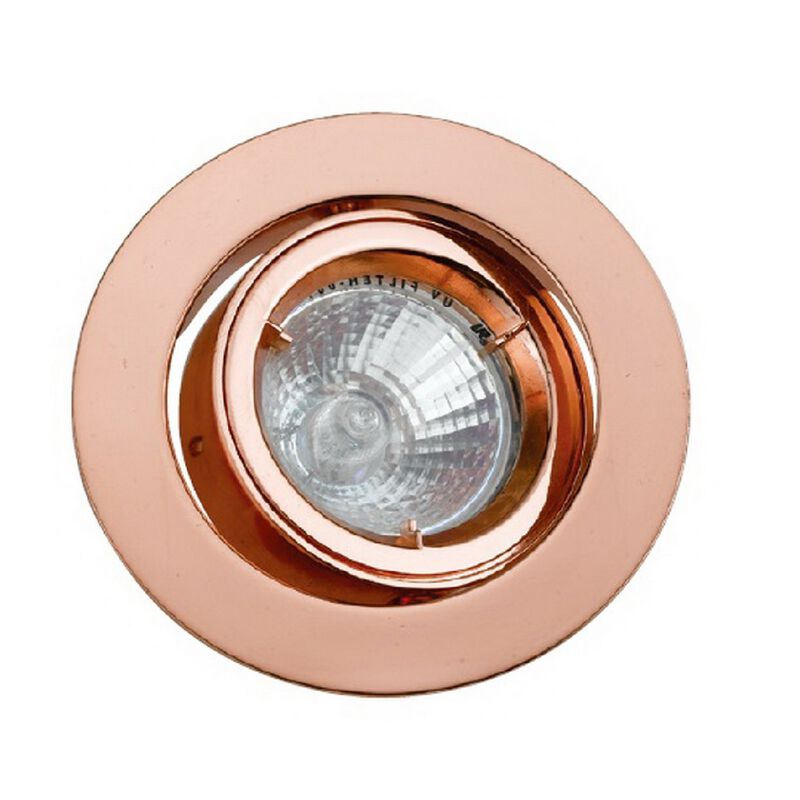 3.75 Inch 12V Round Ceiling Light with Metal, Antique Copper - Benzara
