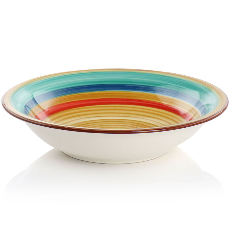 Gibson Home Rainbow 12 Piece Stoneware Dinnerware Set in Yellow Multi