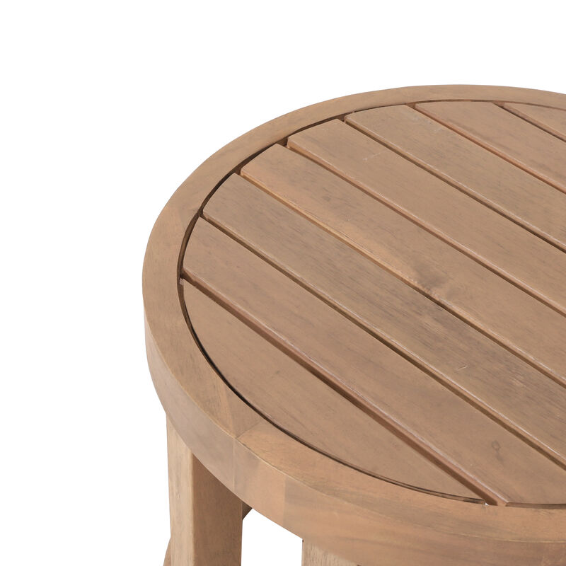 Merax Outdoor Acacia Wood 3-Piece Lounge Seating Set