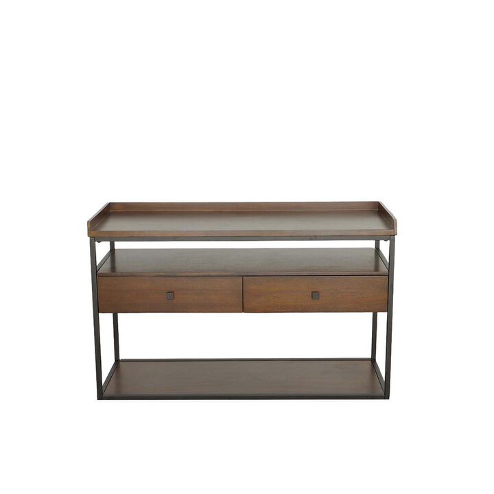 Sofa/Console Table, Cinnamon/Black
